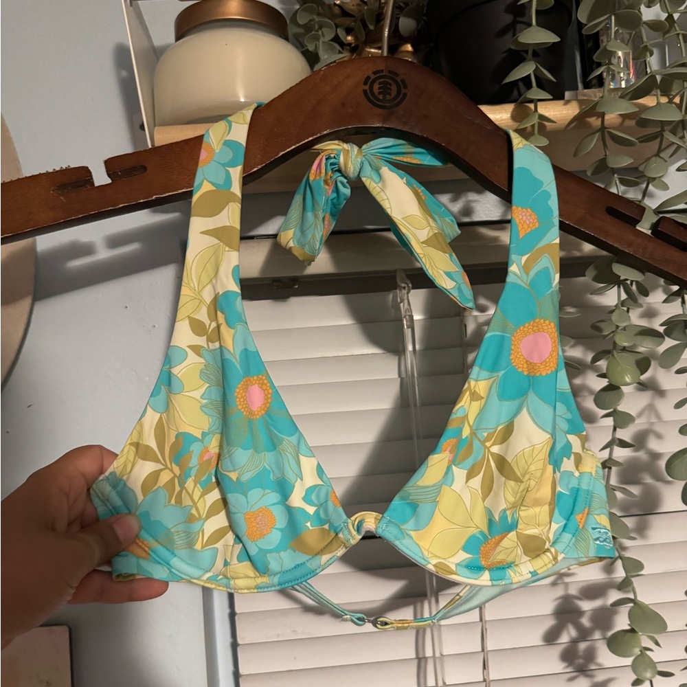 Billabong Floral Halter Bikini Top